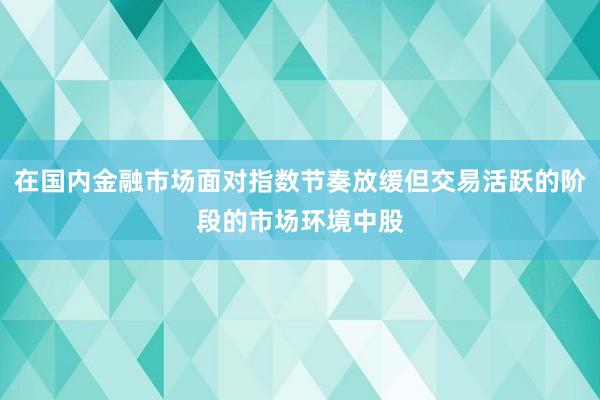 在国内金融市场面对指数节奏放缓但交易活跃的阶段的市场环境中股