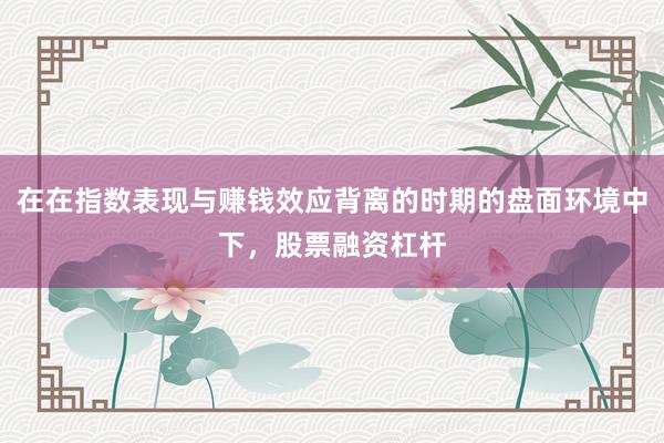 在在指数表现与赚钱效应背离的时期的盘面环境中下，股票融资杠杆