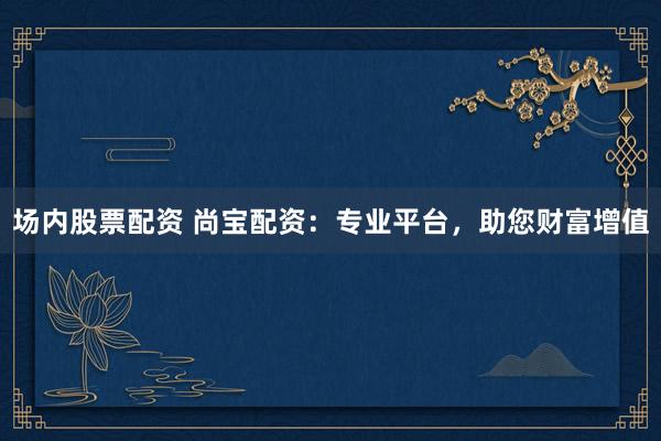 场内股票配资 尚宝配资：专业平台，助您财富增值